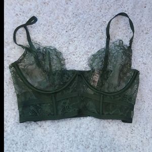 Victoria's Secret Bralette Olive Green 32c